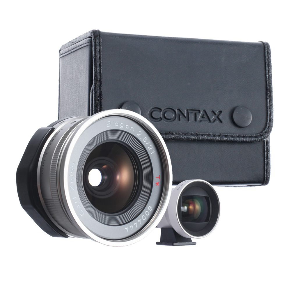 限定　CONTAX　G　Biogon　T*　21mm　f2.8　BLACK CONTAX G CARL ZEISS BIOGON T* 21mm F2.8 LENS W/ FINDER 4 G1 G2