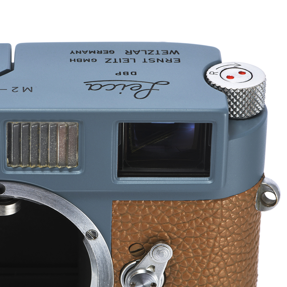 LEICA M2 SELF TIMER RANGEFINDER FILM CAMERA REPAINTED FLAT BLUE